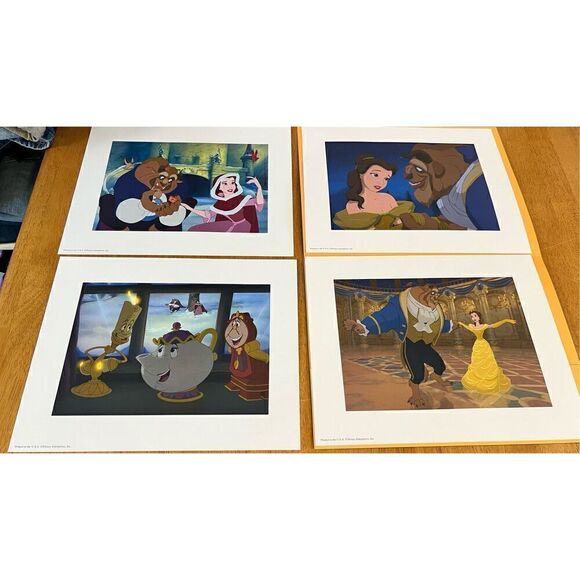 Disney Beauty and The Beast Lithographs Set of 4 - Picture 4 of 9